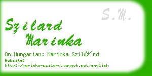 szilard marinka business card